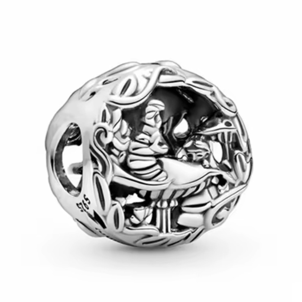 NWOT Disney Alice in Wonderland, Cheshire Cat & Absolem Caterpillar Charm 925